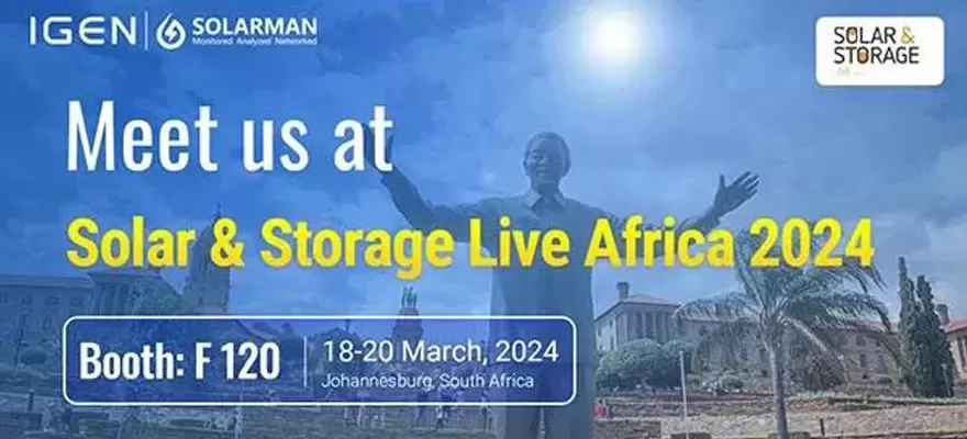 Meet SOLARMAN at Solar & Storage Live Arfica 2024