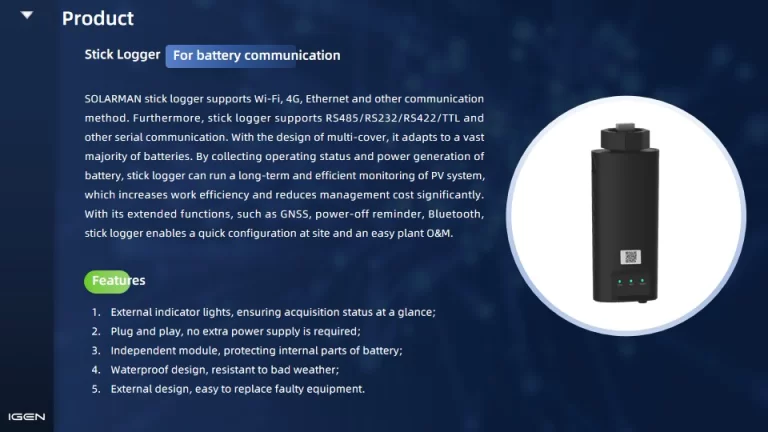 SOLARMAN Solution for Battery Remote Management